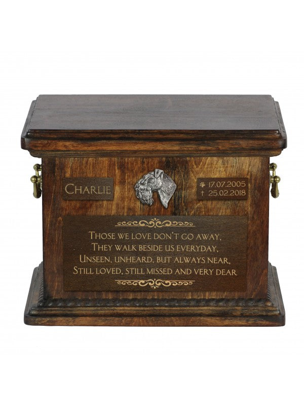 Handgjord Kerry blue terrier-urna björk