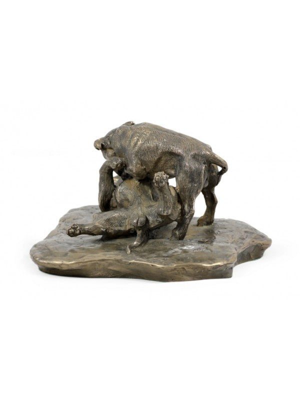 Amerikansk pit bull terrier-statyett brons