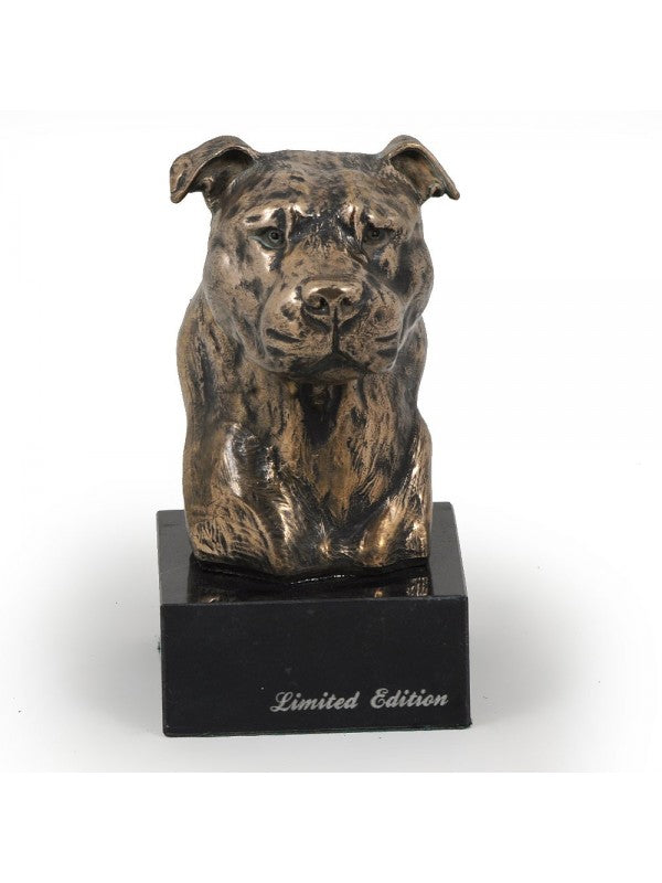 American staffordshire terrier-figurin brons