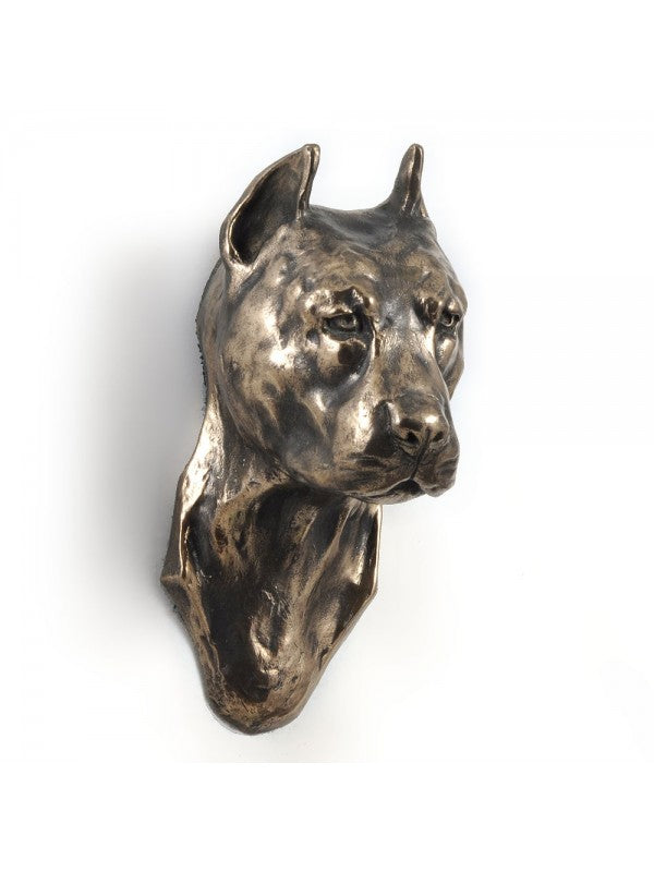 American staffordshire terrier-figurin brons