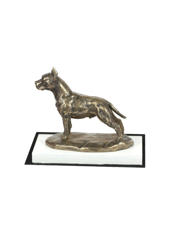 American staffordshire terrier-statyett brons