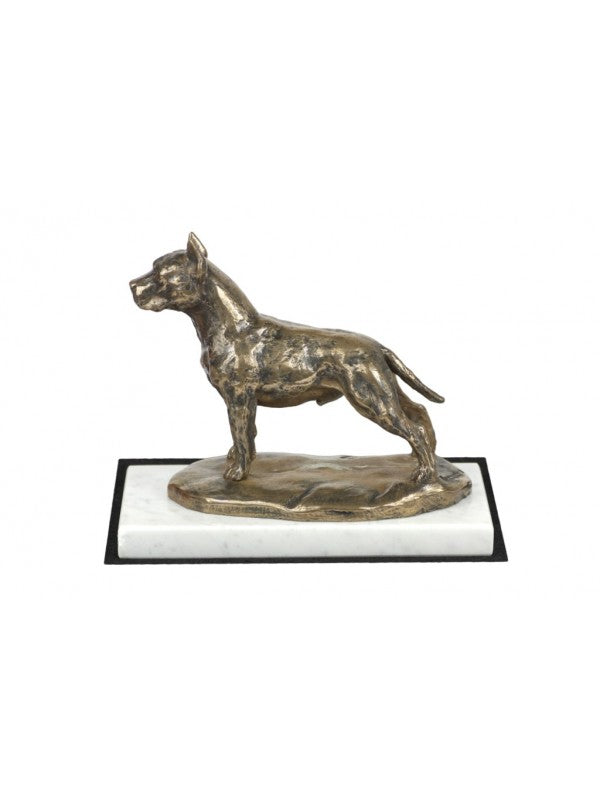 American staffordshire terrier-statyett brons