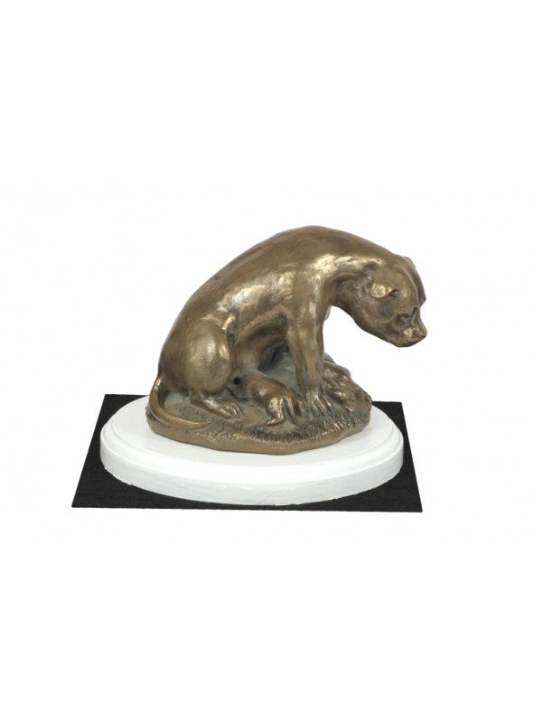 American staffordshire terrier-statyett brons