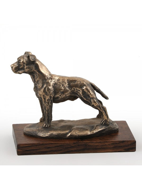 American staffordshire terrier-statyett brons