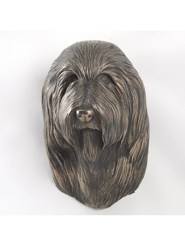 Bearded collie-figurin brons
