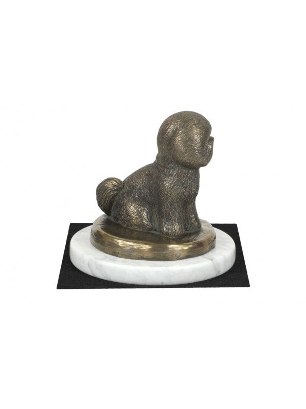 Bichon frisé-statyett brons