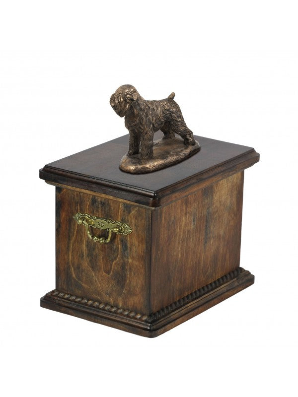 Handgjord Saarloos wolfhond-urna björk