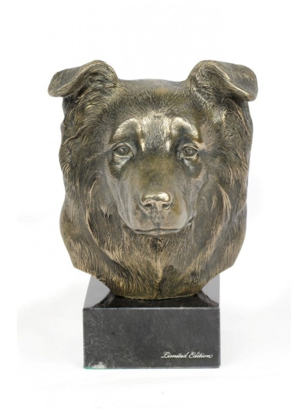 Border collie-figurin brons