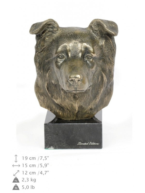 Border collie-figurin brons
