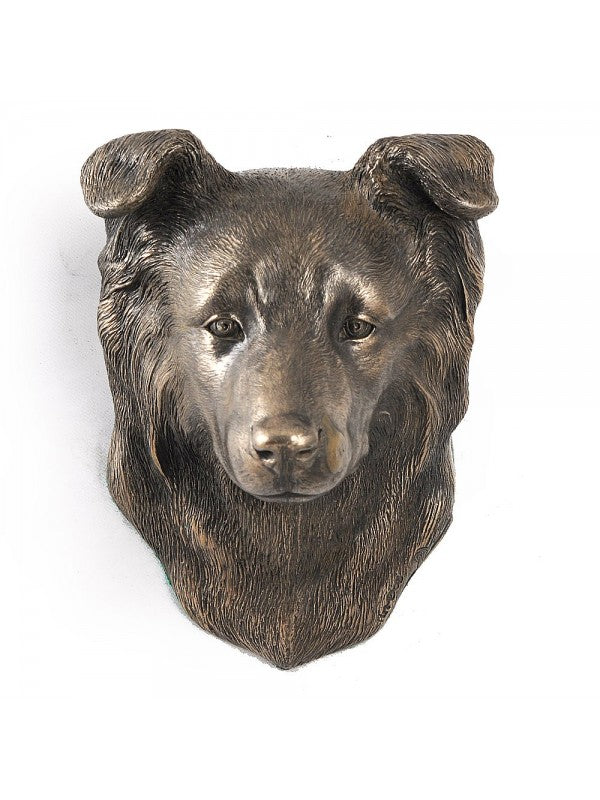 Border Collie-figurin brons