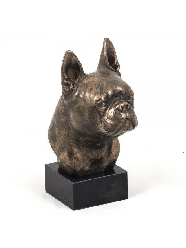 Bostonterrier-figurin brons