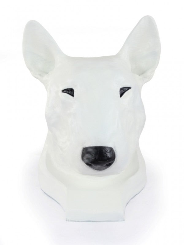 Bullterrier-figurin målad