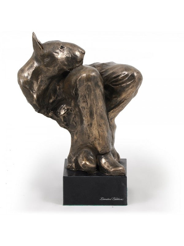 Bullterrier-statyett brons