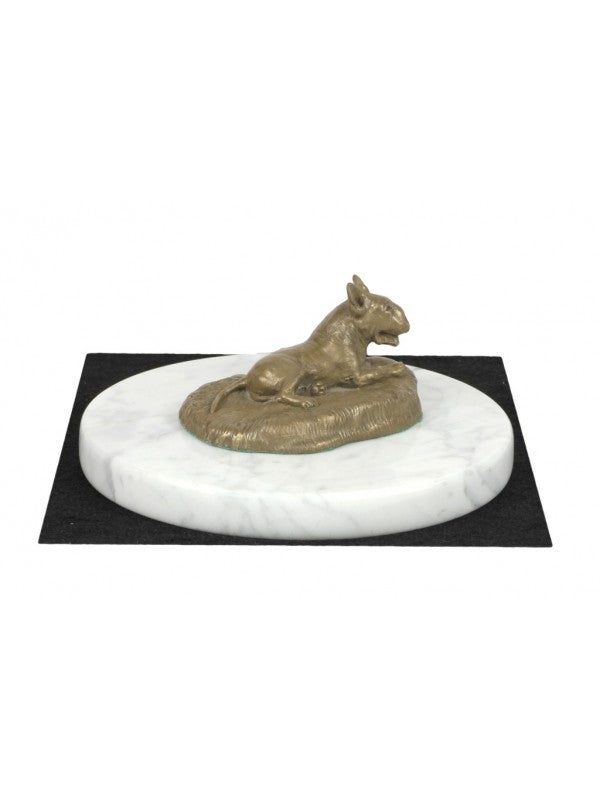 Bullterrier-statyett brons