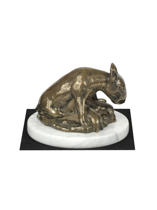 Bullterrier-statyett brons