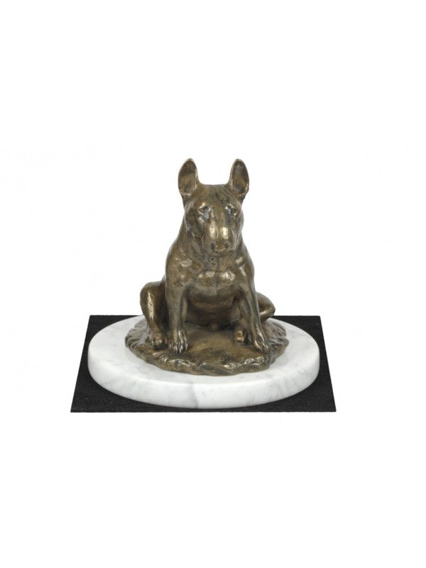Bullterrier-statyett brons