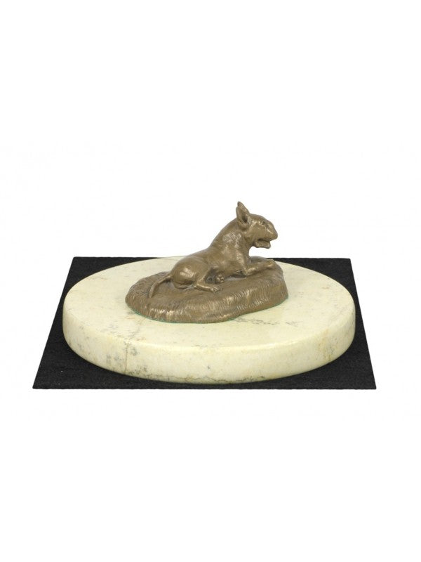 Bullterrier-statyett brons