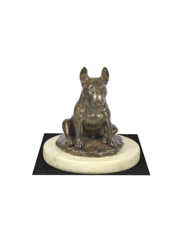 Bullterrier-statyett brons