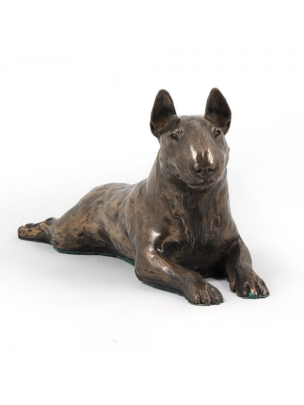 Bullterrier-statyett brons