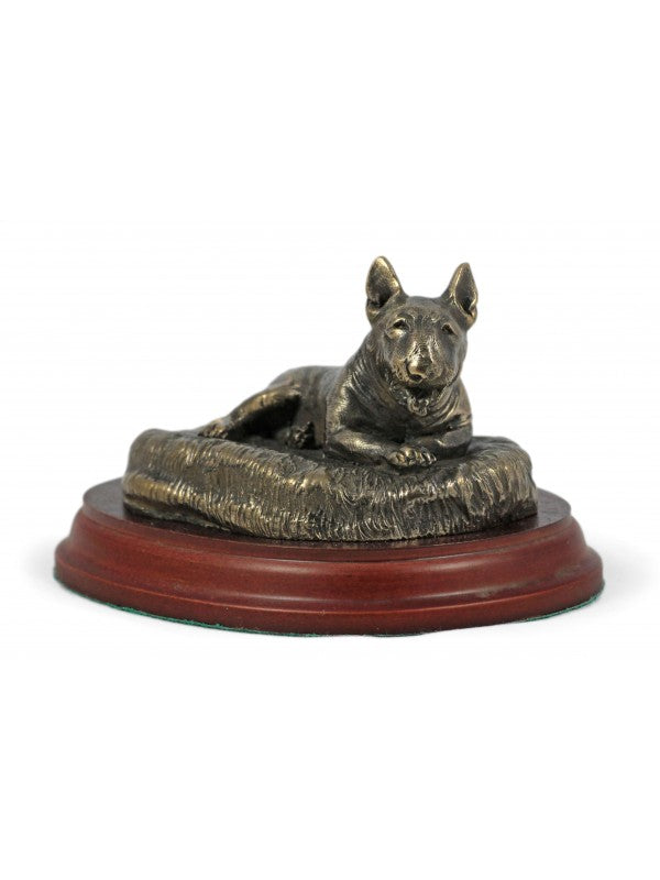 Bullterrier-statyett brons