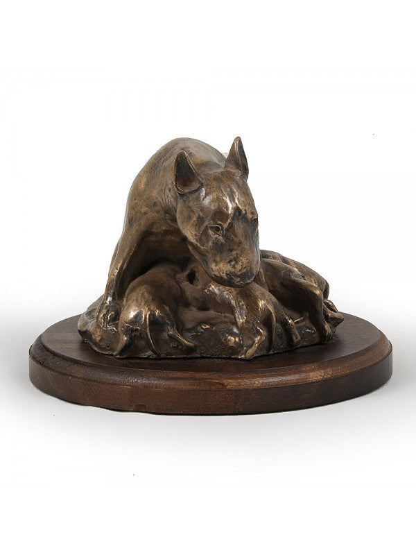 Bullterrier-statyett brons