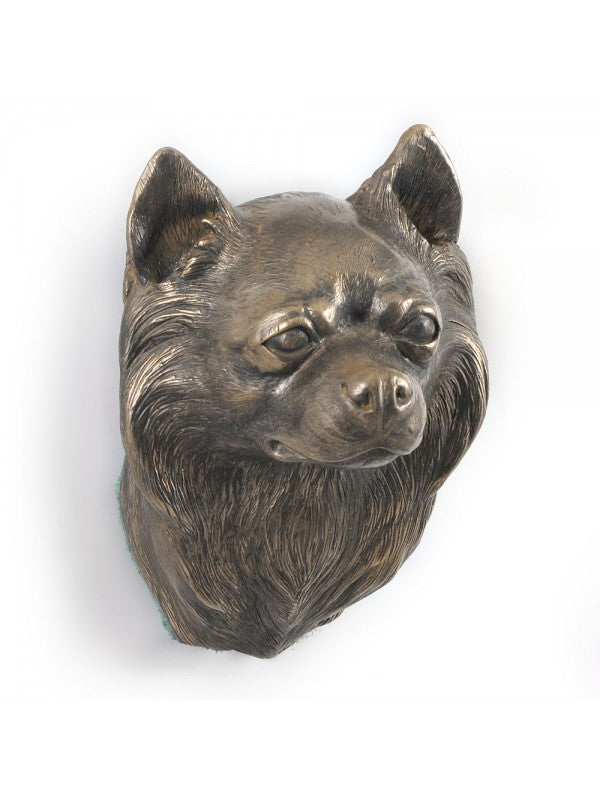 chihuahua, långhårig-figurin brons