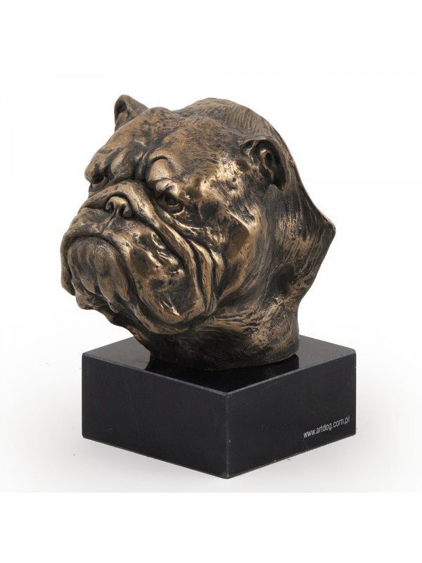 Engelsk bulldogg-figurin brons