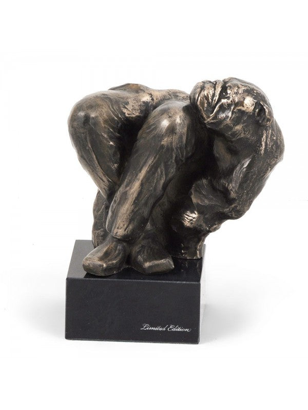 Engelsk bulldogg-statyett brons
