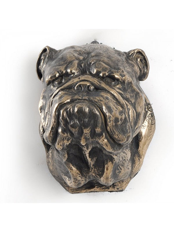 Engelsk bulldogg-figurin brons