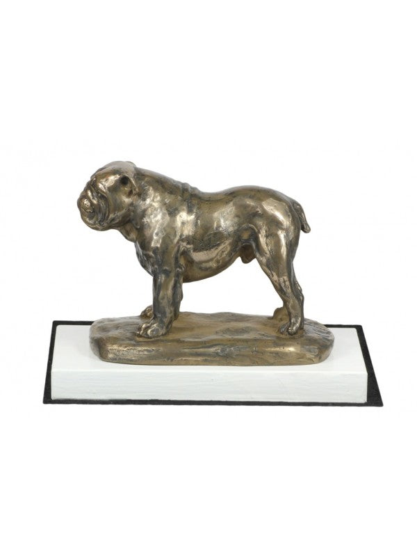 Engelsk bulldogg-statyett brons