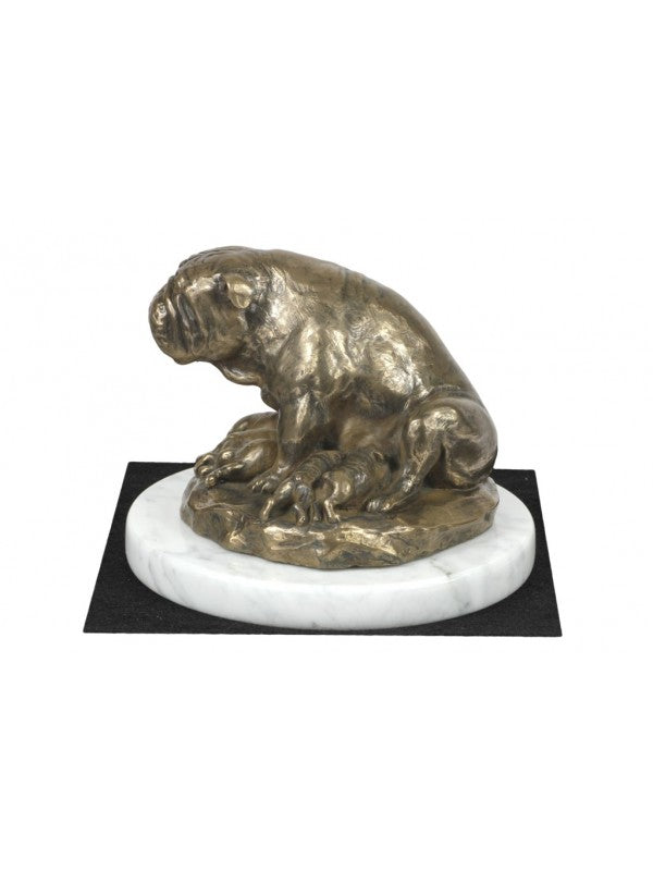 Engelsk bulldogg-statyett brons