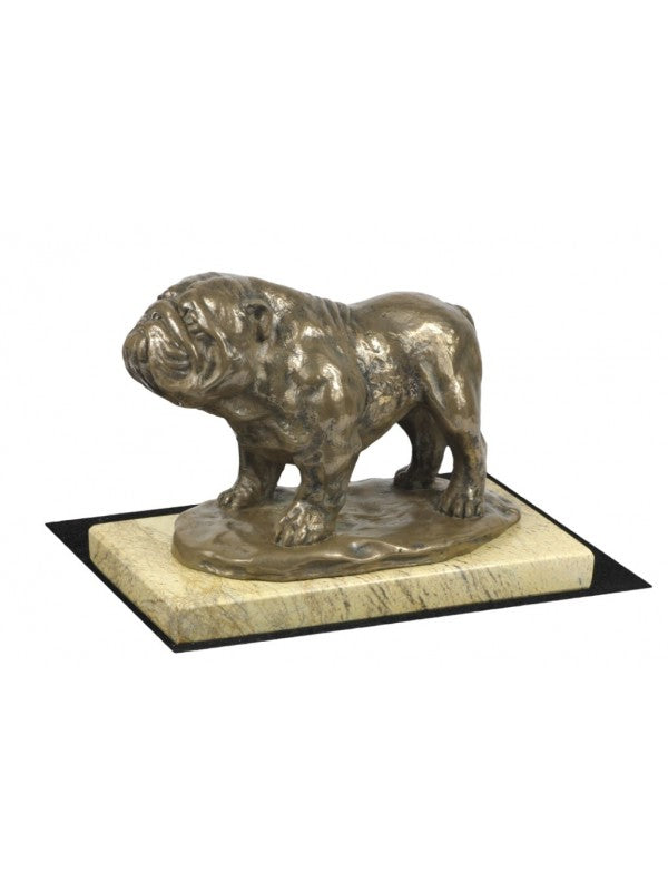 Engelsk bulldogg-statyett brons