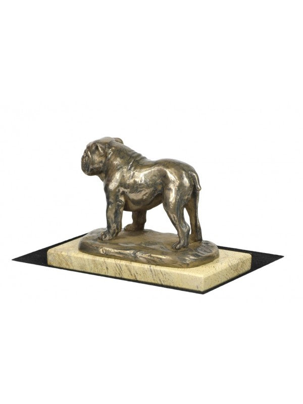Engelsk bulldogg-statyett brons