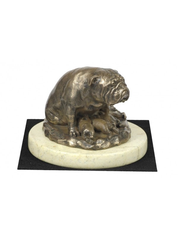Engelsk bulldogg-statyett brons