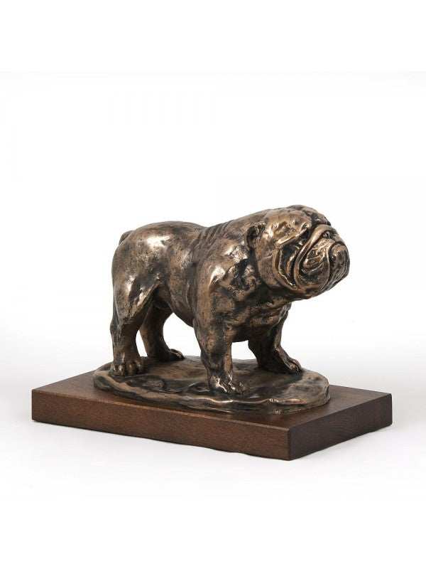 Engelsk bulldogg-statyett brons