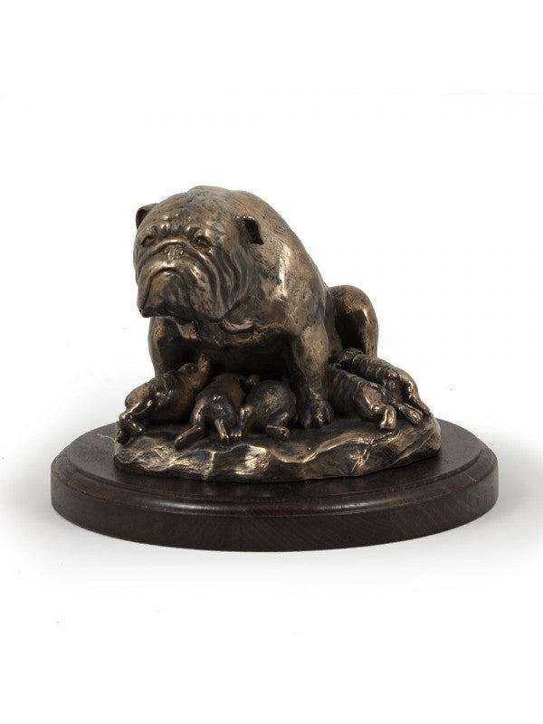 Engelsk bulldogg-statyett brons