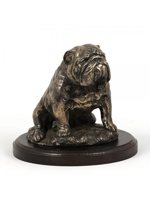 Engelsk bulldogg-statyett brons