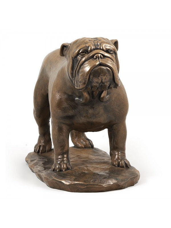 Engelsk bulldogg-statyett brons