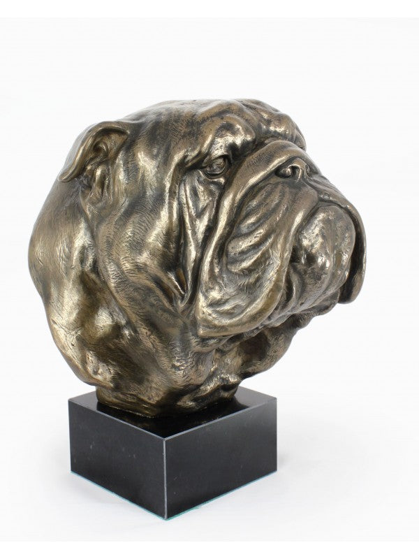 Engelsk bulldogg-figurin brons