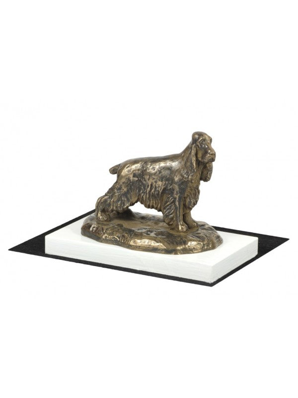Collie, korthårig-statyett brons