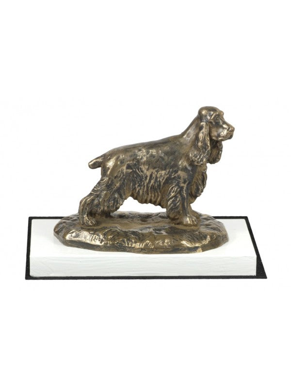 Engelsk cocker spaniel-statyett brons