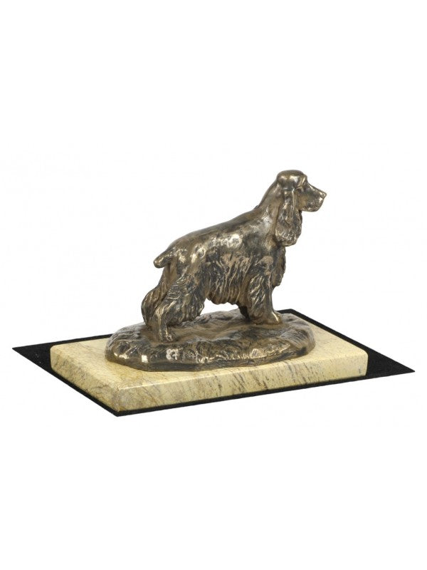 Collie, korthårig-statyett brons