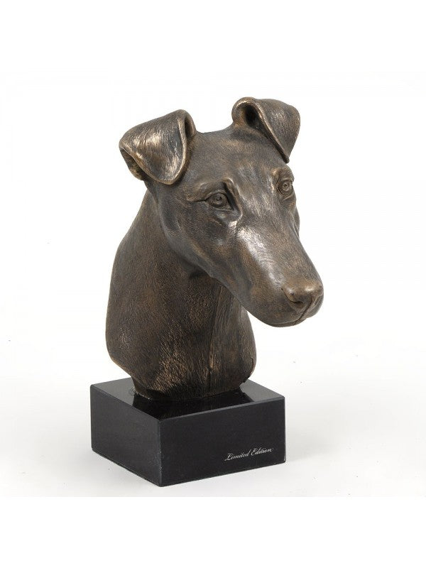 Släthårig foxterrier-figurin brons