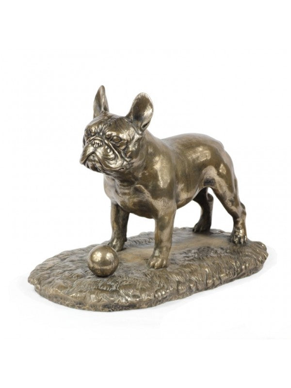 Fransk bulldogg-statyett brons