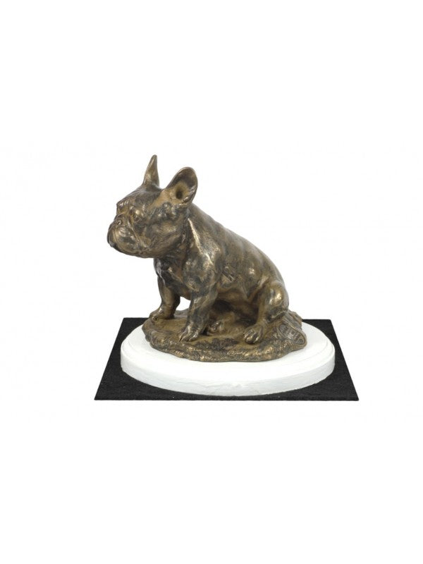 Fransk bulldogg-statyett brons