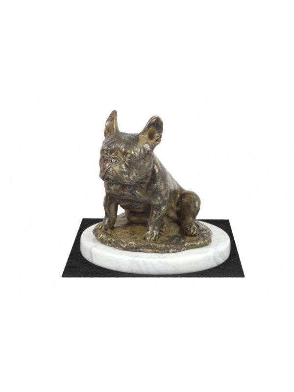 Fransk bulldogg-statyett brons