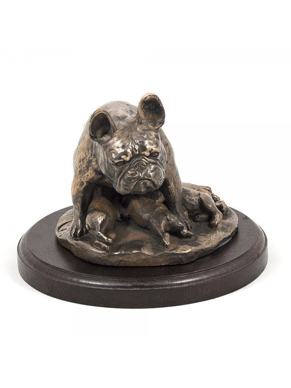 Ransk bulldogg-statyett brons