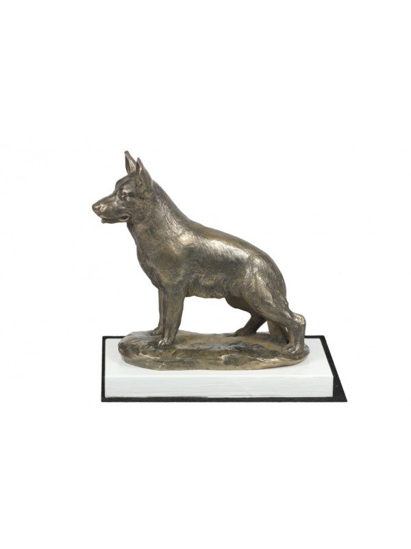Tysk schäferhund-statyett brons