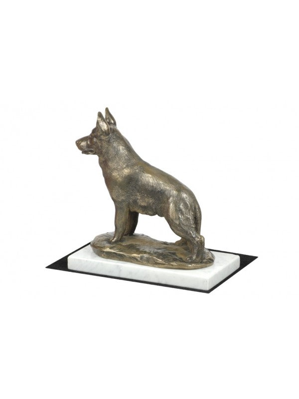Tysk schäferhund-statyett brons