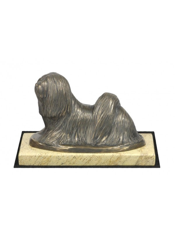 Lhasa apso-statyett brons